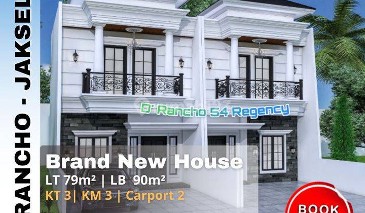 Dijual Rumah Cluster D'Rancho 54 Regency Tanjung Barat Jakarta Selatan 1