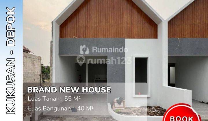 Dijual Rumah Scandinavian Dalam Cluster di Kukusan Beji Depok 1