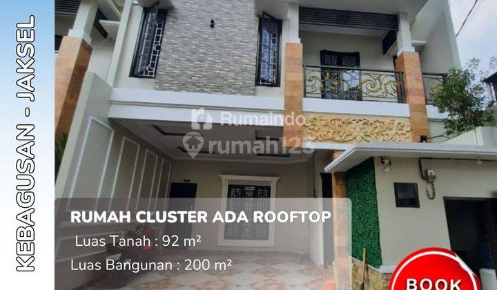 Dijual Murah Rumah Cluster Ada Rooftop di Kebagusan Jakarta  1