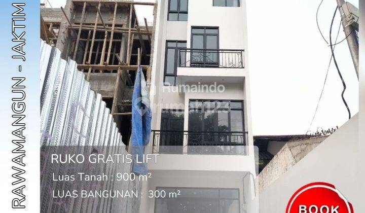 Dijual Murah Ruko Ada Rooftop Gratis Lift di Rawamangun JakTim 1