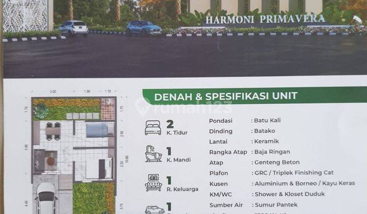 Rumah Subsidi Harmoni Primavera di Klapanunggal Kab Bogor 2