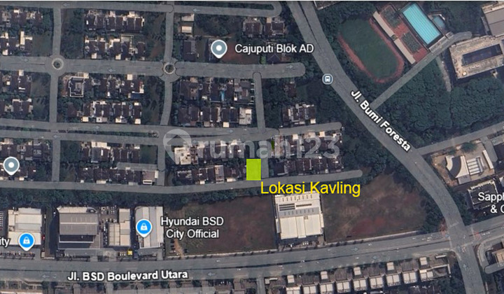 Corner Plot for Sale in De Park Cluster Cajuputi, BSD City