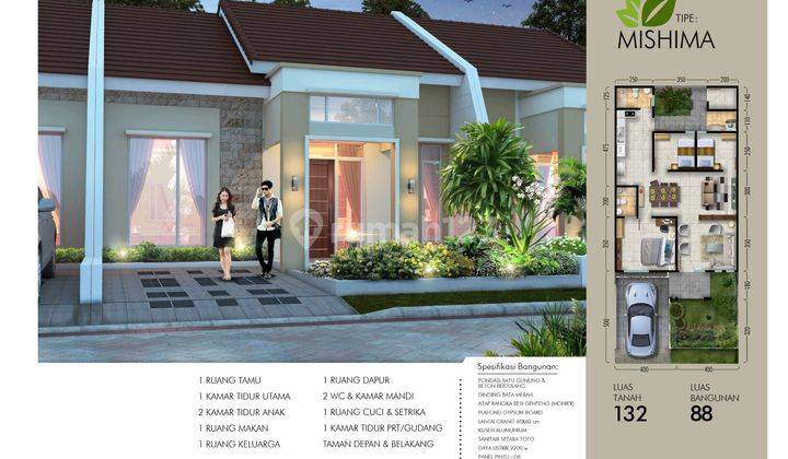 Dstict M Rumah Ready Hanya 5 jt sampai Akad  8