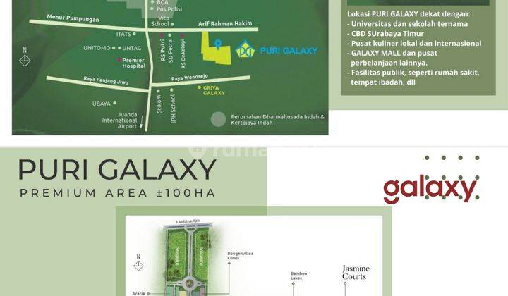 Rumah Puri Galaxy 2 Lantai Baru ITS WM UNAIR PAKUWON CITY 2