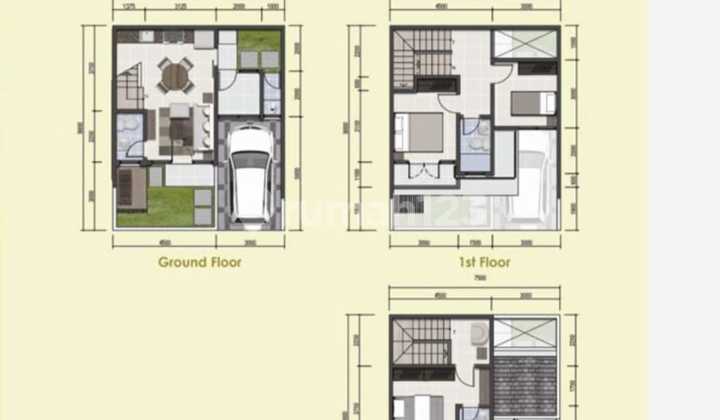 For Rent Furnished 3-Storey House in Asatti BSD Tangsel