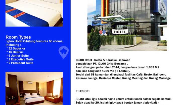 Dijual Hotel Bintang 3 di Cibitung Cikarang Bekasi Jawa Barat