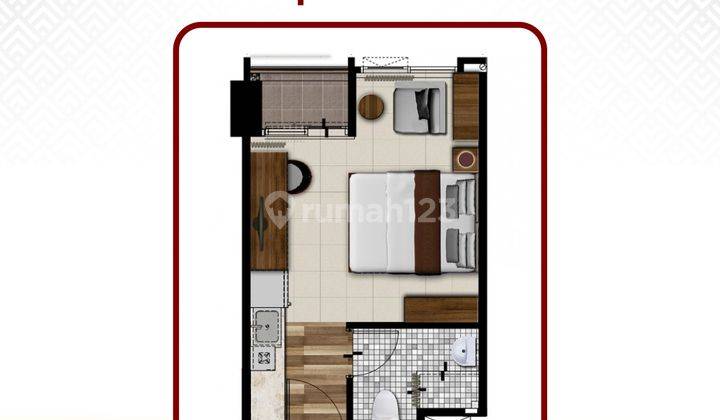 Apartement Gateway Park of LRT City 1 BR Semi Furnished Baru 5