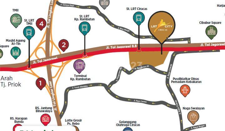 Apartement Urban Signature Ciracas 1 BR Semi Furnished Baru 10