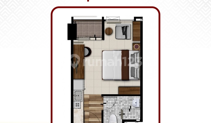Apartement Gateway Park of LRT City 1 BR Semi Furnished Baru 5
