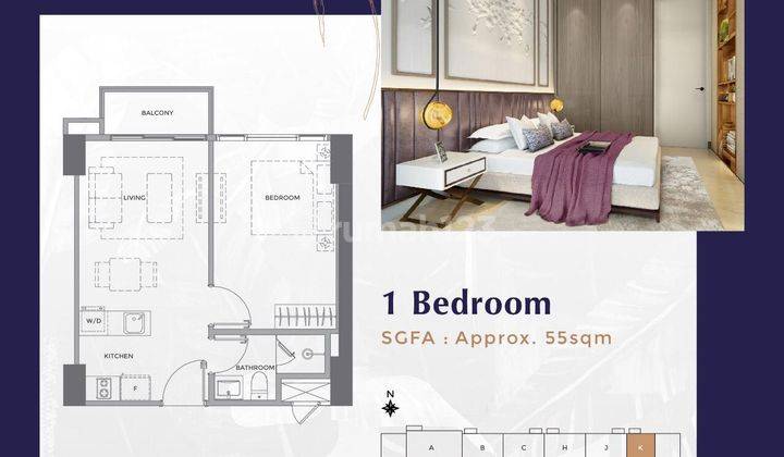 tampak depan apartemen di jakarta selatan, arumaya