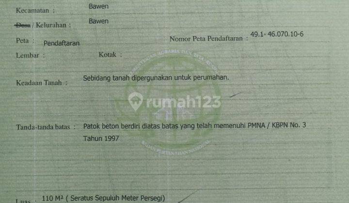 Tanah Murah Nempel Perum Day Manggis Bawen 2