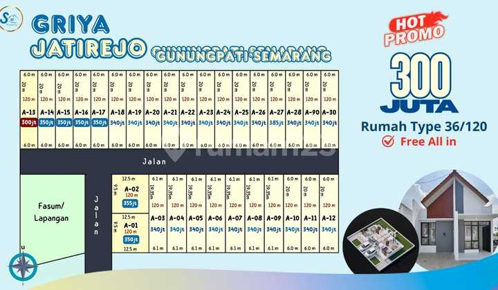 Rumah Ready Promo Gunungpati Bisa Kpr bank maupun KPR inhouse Dijatirejo 2