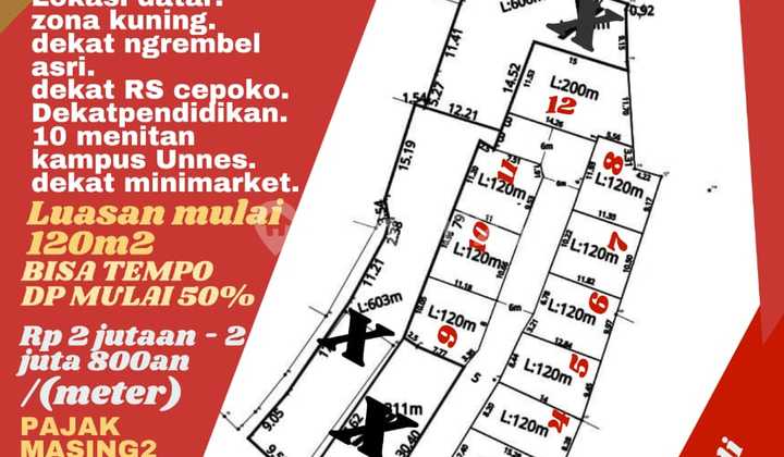 Tanah Kavling Murah Pinggir Jalan Raya Jedung Nongkosawit Gunungpati 2