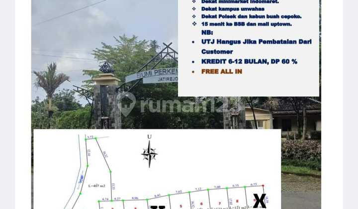 Tanah murah harga mulai 90 -100 juta gunungpati bisa ditempo 2