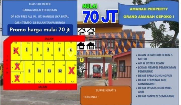 Tanah Kavling Murah 70 110 Juta Cepoko Gunungpati 2