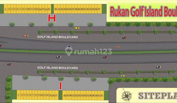 Di Jual Ruko Golf Island 4.5x15 Blok I Boulevard Bisa Nego 2