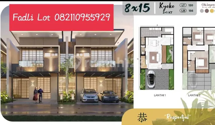 Di Jual Rumah Ukuran 8x15 Cluster Okinawa Perdana