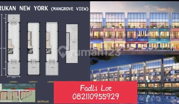 Di Jual Rukan Marina Type New York Uk 4.5x23 Mangrive View