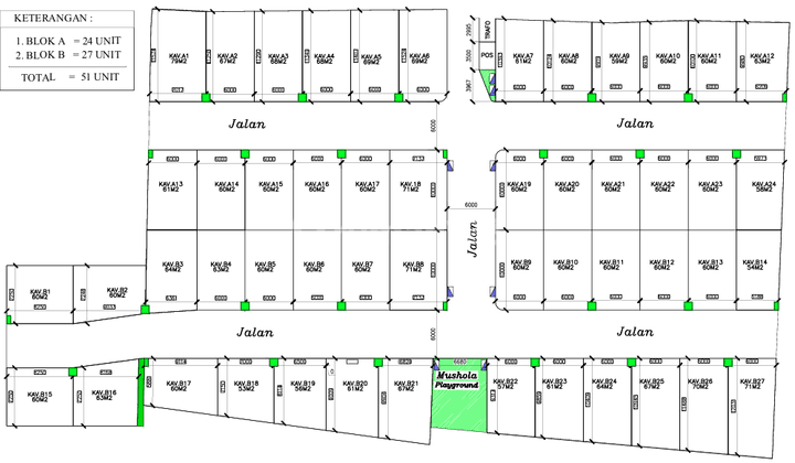 Rumah Keren 51 Unit Free Biaya Jalan Utama Tanah Baru Beji Depok 2