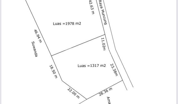 Tanah Strategis di Bantar Panjang Tigaraksa Luas 3.295m Shm, Nego 1