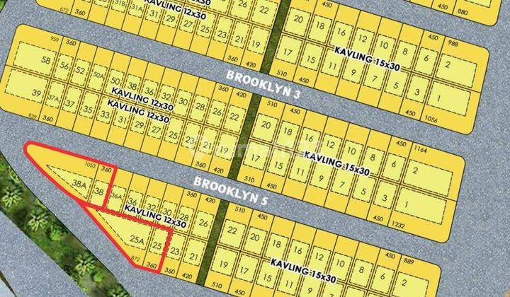 Disewakan Kavling Brooklyn Pik 2 Lokasi Strategis Luas 450M 2