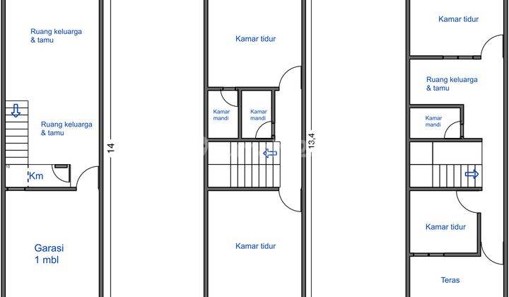 Rumah Impian Nyaman Duku Barat Proses Pembangunan Uk 4x14M Imb 2