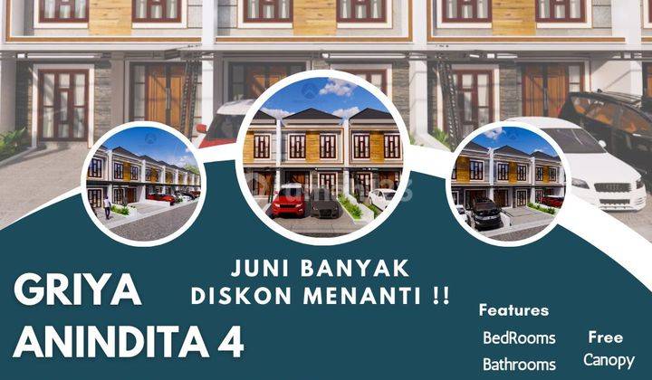 Cluster mewah 2 lantai KPR DP 5, free biaya2 free canopy free ac  1