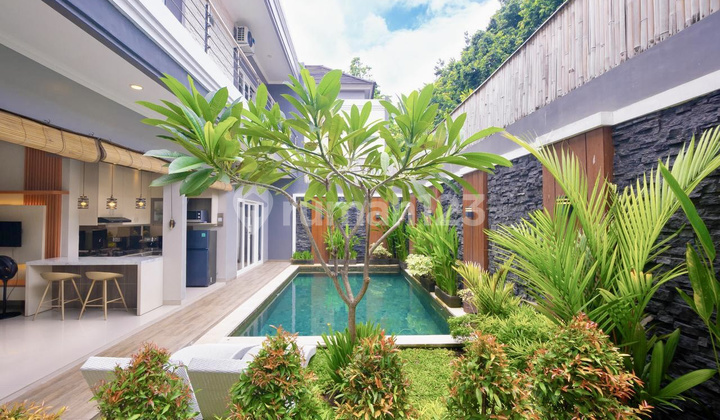 Villa Modern 2 Lantai Full Furnish di Canggu, 3Br Pool SHM