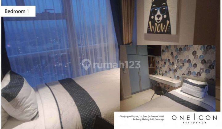 Apartment 3br di One Icon Surabaya. Akses Langsung Ke Tunjungan Plaza 2