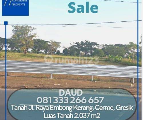 Murah Pol Tanah Jalan Raya Embong Kerang, Cerme, Gresik 1