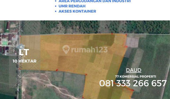 Dijual Tanah Komersial Pergudangan Industri Gondang, Nganjuk 1