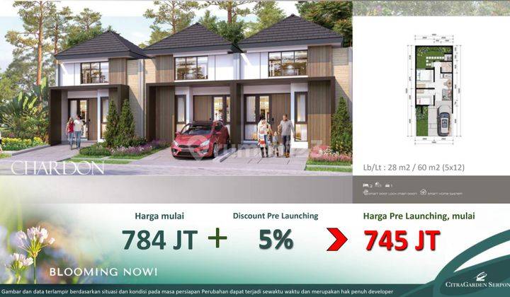 Cluster Baru Citra Garden Serpong Type Chardon Lokasi Strategis 1