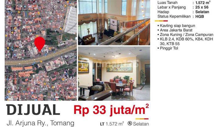 Kavling di Tomang Jakarta barat 1572 M²  1