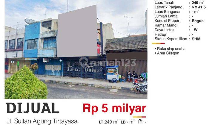 Ruko di Cilegon Indah 249 m² Bagus Siap Usaha 1