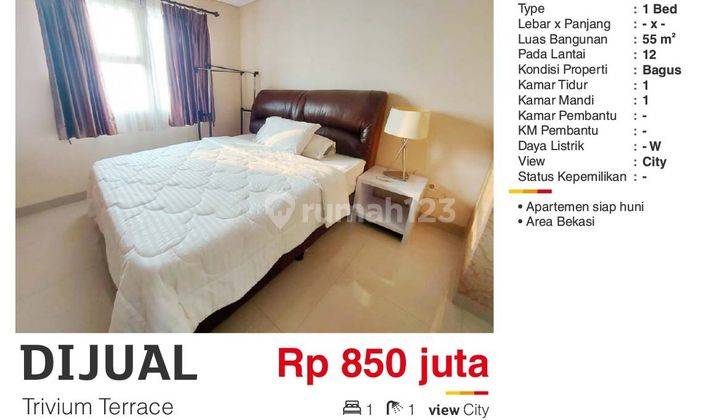  Apartemen Trivium Terrace 1 Kamar Tidur Bagus 1