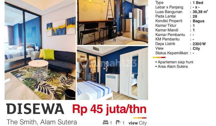  Apartemen The Smith Alam Sutera Furnished 1