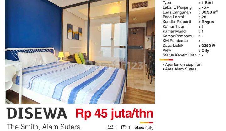  Apartemen The Smith Alam Sutera Furnished 2