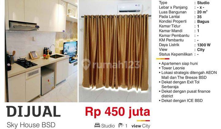  Apartemen Sky House 1 Kamar Tidur Bagus 1