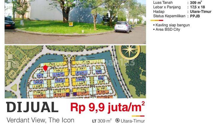 Kavling di BSD City 309 M² Siap Bangun   1