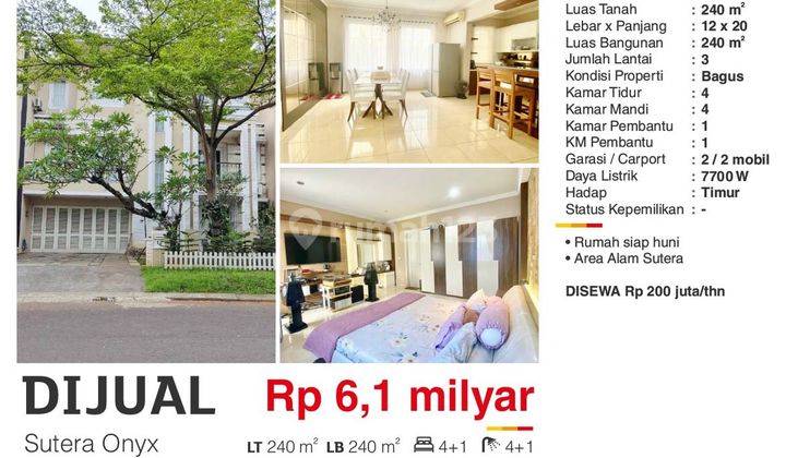  Rumah 3 Lantai di Alam Sutera Siap Huni 1