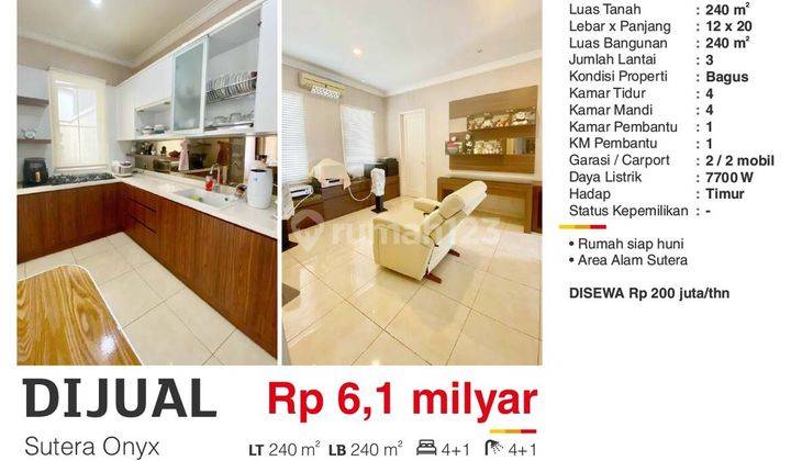  Rumah 3 Lantai di Alam Sutera Siap Huni 2