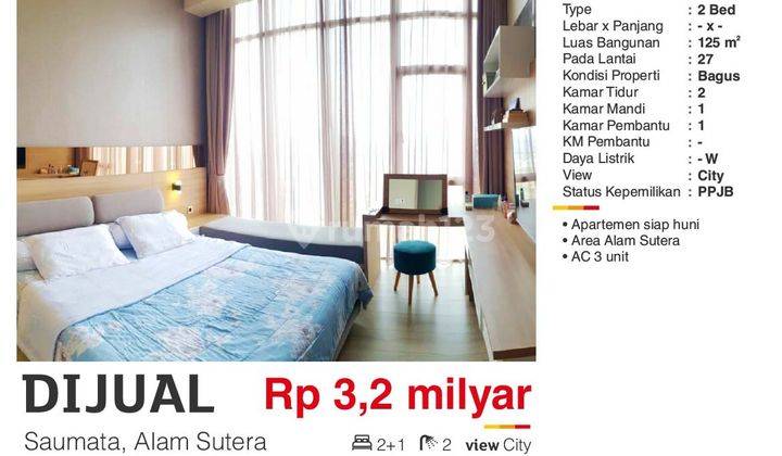  Apartemen Saumata 2 Kamar Tidur Siap Huni 2