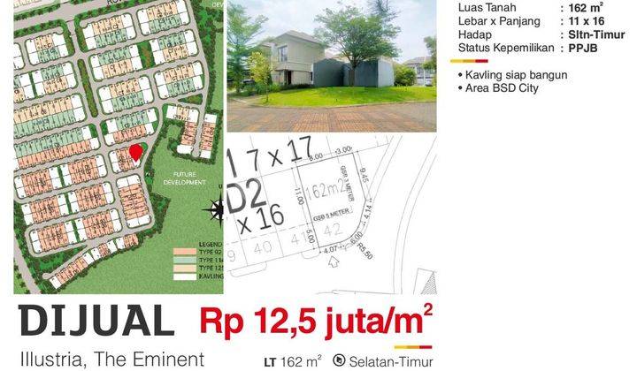  Tanah 162 M² di BSD City Siap Bangun    1