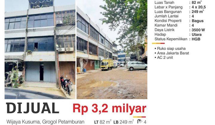  Ruko di Wijaya Kusuma, Grogol Siap Usaha 1
