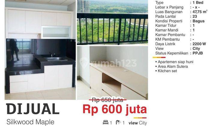  Apartemen Silkwood 1 Kamar Tidur Bagus   1