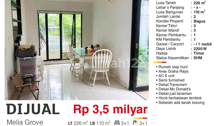  Rumah di Melia Grove, Graha Raya siap huni 2