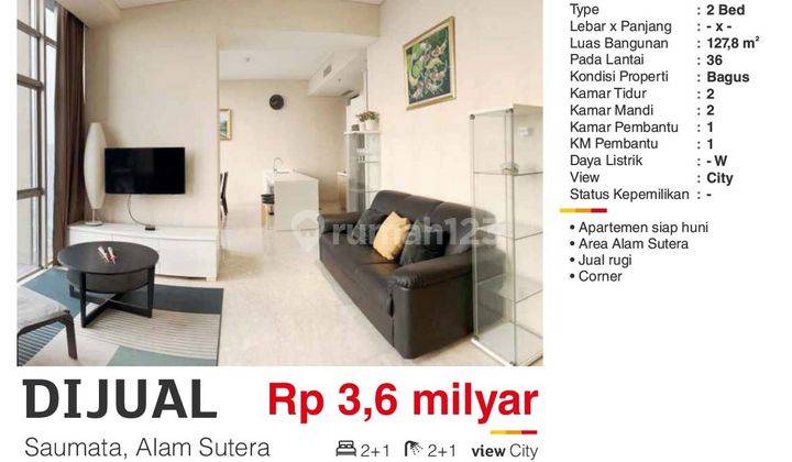  Apartemen Saumata 2 Kamar Tidur Siap Huni 2