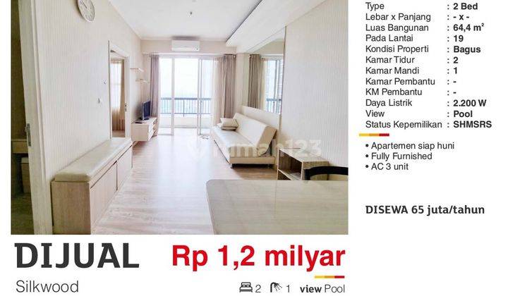  Apartemen Silkwood 2 Kamar Tidur siap huni 1