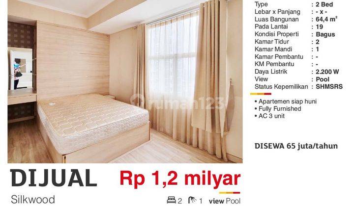  Apartemen Silkwood 2 Kamar Tidur siap huni 2