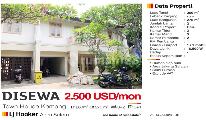  Rumah Baru di Town House Kemang, Kemang